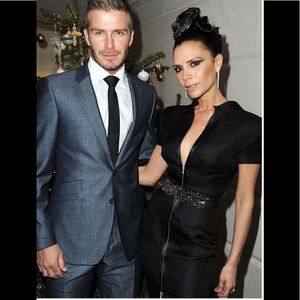 NWT New Rare VICTORIA BECKHAM Black Belt Dress 4